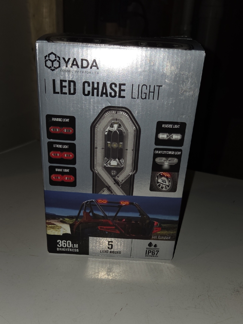 YADA 7 INCH LED CHASE LIGHT 360 Lumens IP67 LM533858-5 Modes DOT Compliant